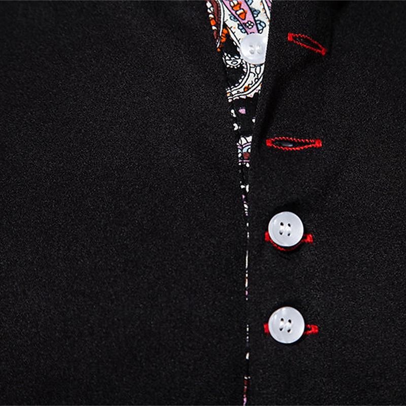Per uomo Camicia Camicia con colletto cinese Camicia con colletto alla coreana Camicia Estiva Camicia casual Camicia da Spiaggia Nero Bianco Vino Manica Lunga Paisley Blocco di colori Colletto alla del 2026 a $36.99 –P2