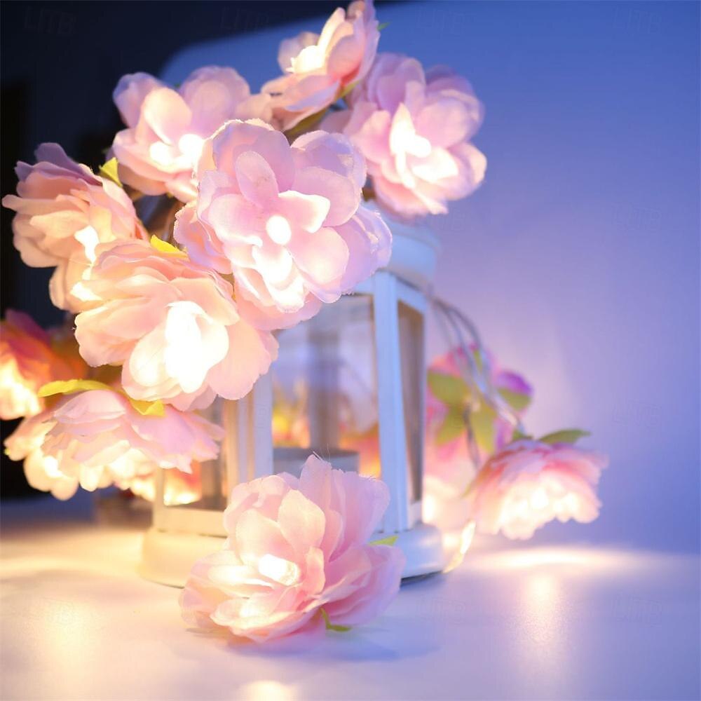 Guirlande lumineuse à LED pour réception de mariage élégante – guirlande lumineuse à piles 1,5 m 10 LED/3 m 20 LED lanternes romantiques pour la décoration intérieure de 2025 ? $12.99 –P5
