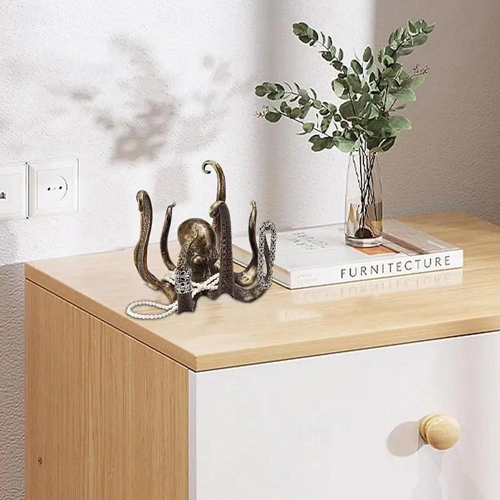 Unique Octopus Coffee Cup Holder - Vintage Style Resin Octopus Tabletop Sculpture, Durable and Eye-catching Decor for Kitchen and Dining Room 2025 - $50.99 –P4