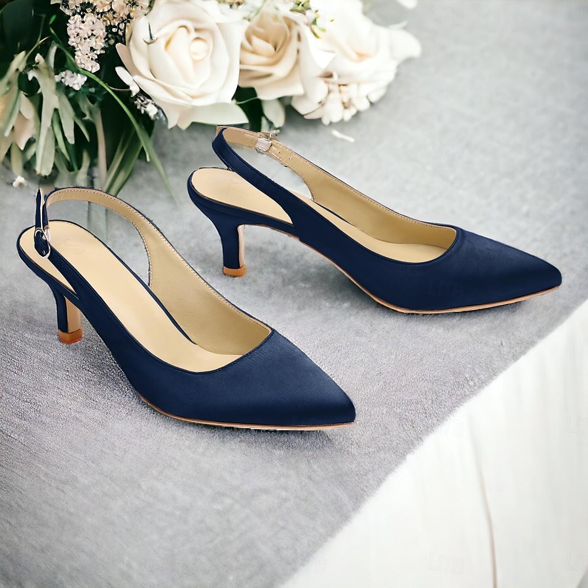Escarpins violets à bride arrière et bout pointu pour femme - chaussures élégantes pour soirées et événements de 2025 ? $69.99 –P4