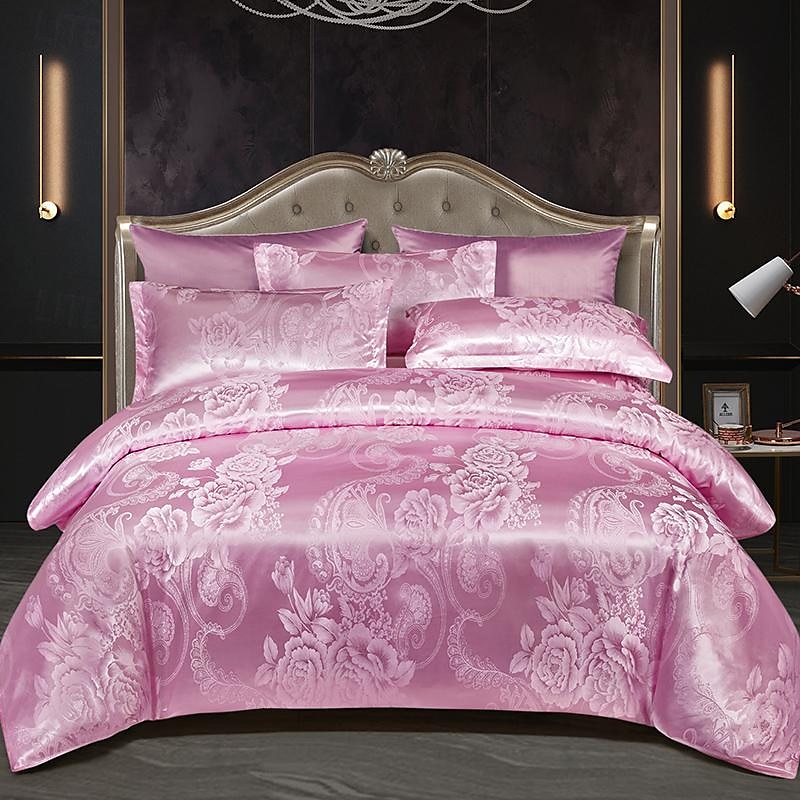 3 stk kjølende dynetrekk elegant damast stoff jacquard dynetrekk sett 3-delt dynetrekk sateng sengetøy sett fullt dynetrekk putevar(1 dynetrekk 2 putevar) 2025 - $68.99 –P11