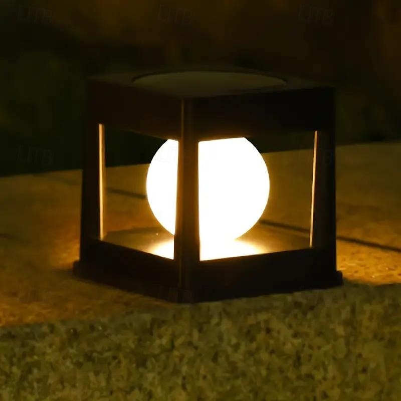 Solarsäulenkopflampe für den Außenbereich, wasserdicht, Zaunlicht, Solarpfostenleuchten, Gartenstufen-Rasengarten, Landschaftsdekorationsbeleuchtung 2025 - $20.99 –P3