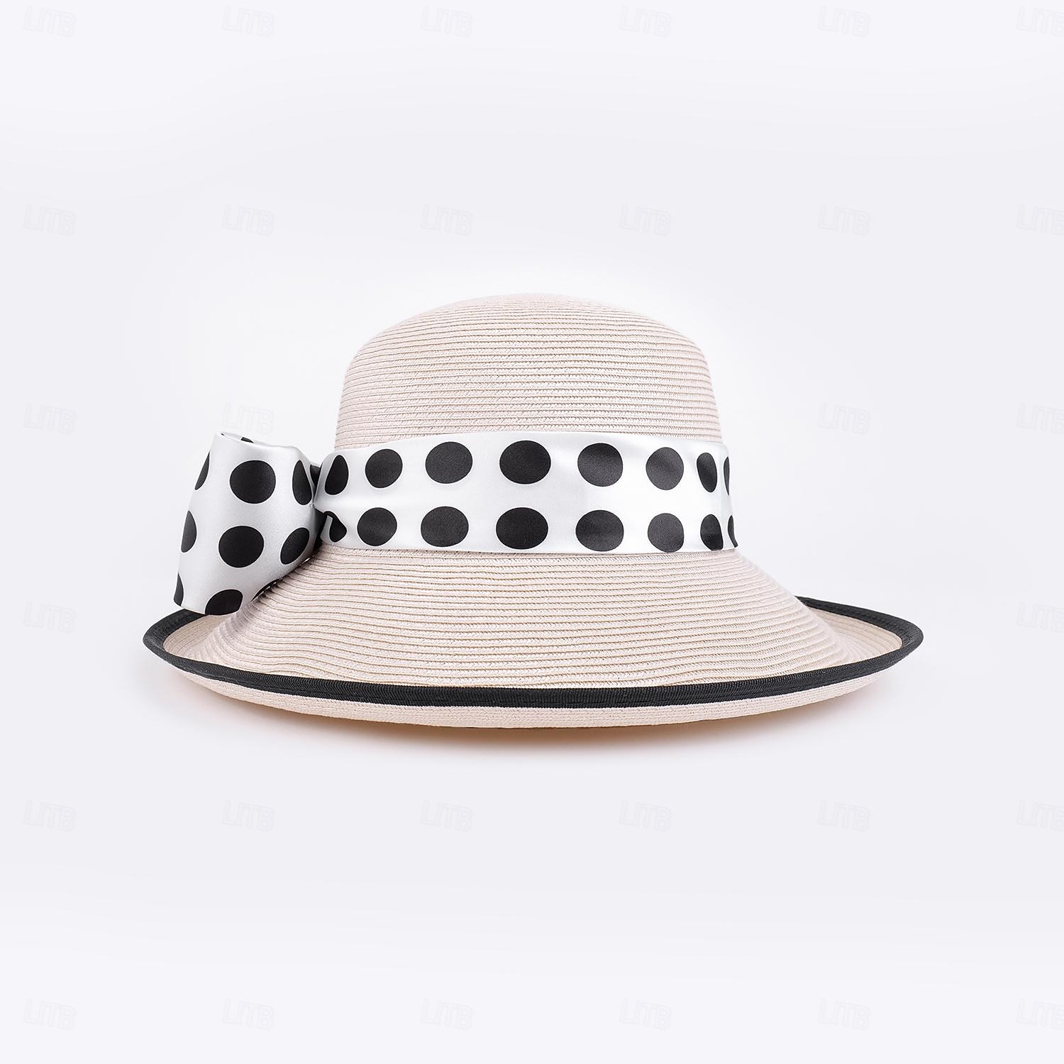 Hats Fiber Bucket Hat Floppy Hat Straw Hat Wedding Tea Party Elegant Wedding With Bowknot Ribbons Headpiece Headwear 2026 - $36.99 –P9