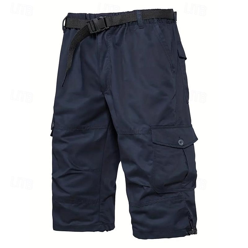 Hombre Pantalones cortos tácticos Pantalón Corto Cargo Pantalón corto Shorts para senderismo Botones Multi bolsillo Plano Listo para vestir Corto Diario Exterior Ropa de calle Moda Clásico Azul 2026 - $21.99 –P2