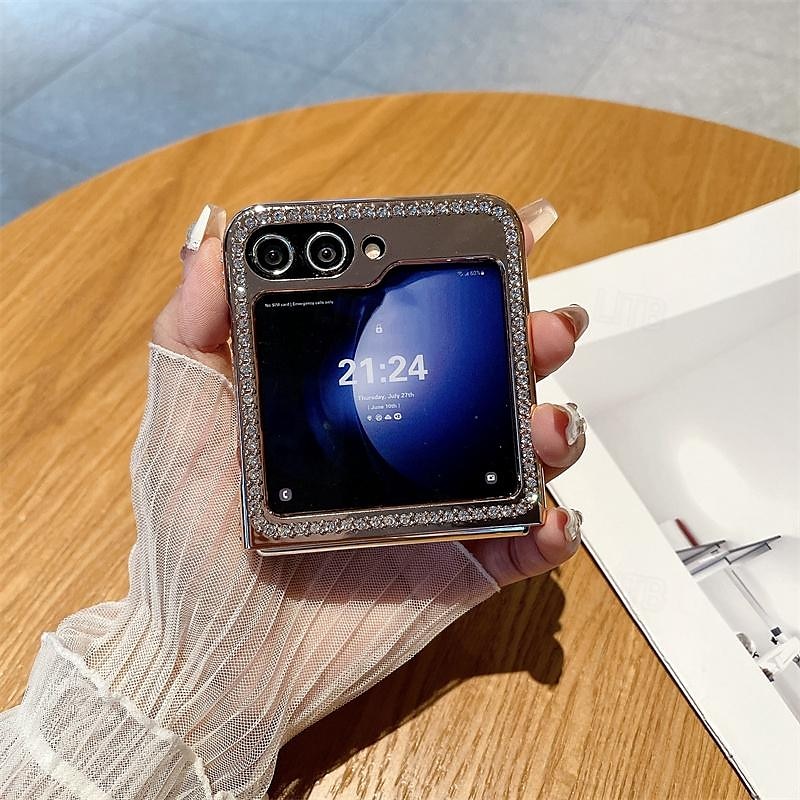 τηλέφωνο tok Για Samsung Galaxy Z Flip 6 Z Flip 5 Πίσω Κάλυμμα Bling Glitter Shiny Ανθεκτική σε πτώσεις PC 2025 - $11.99 –P9