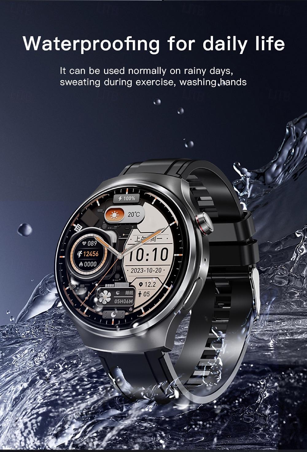 696 V16 Εξυπνο ρολόι 1.46 inch Έξυπνο ρολόι Bluetooth ΗΚΓ + PPG Βηματόμετρο Υπενθύμιση Κλήσης Συμβατό με Android iOS Γυναικεία Άντρες Κλήσεις Hands-Free Υπενθύμιση Μηνύματος IP 67 Θήκη ρολογιού 48mm 2025 - $46.99 –P15