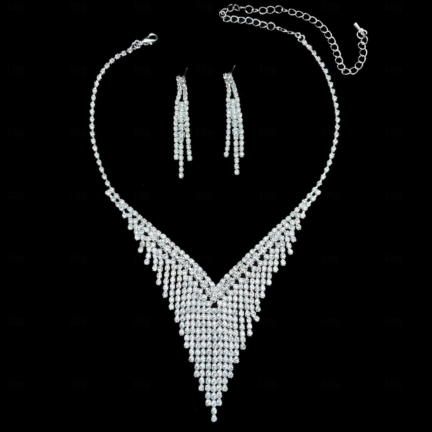 Los sistemas nupciales de la joyería 1 Legierung Pendientes Collare Mujer Elegante Bonito Geométrico Alegría Forma Geométrica Conjunto de joyas Para Fiesta 2025 - $30.99 –P1