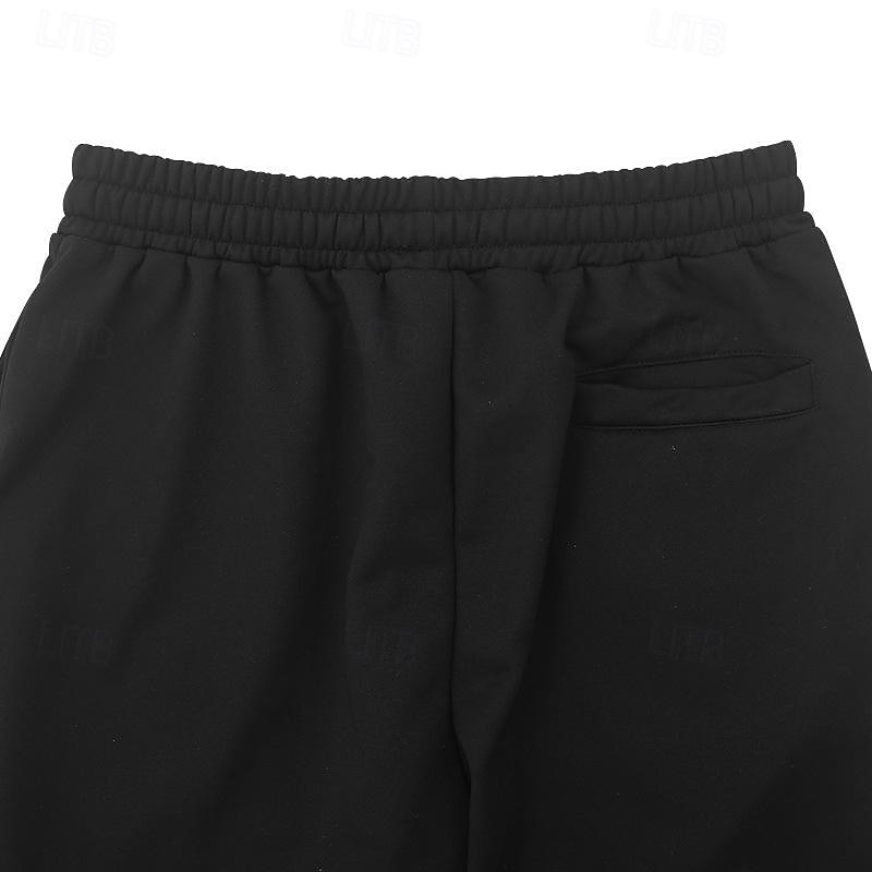 2026年 男性用 スウェットパンツ ズボン カジュアルパンツ ドローストリング 弾性ウエスト まっすぐな足 平織り 履き心地よい スポーツ・アウトドア 日常 ファッション カジュアル ブラック ピンク マイクロエラスティック  コレクション – $32.99 –P6