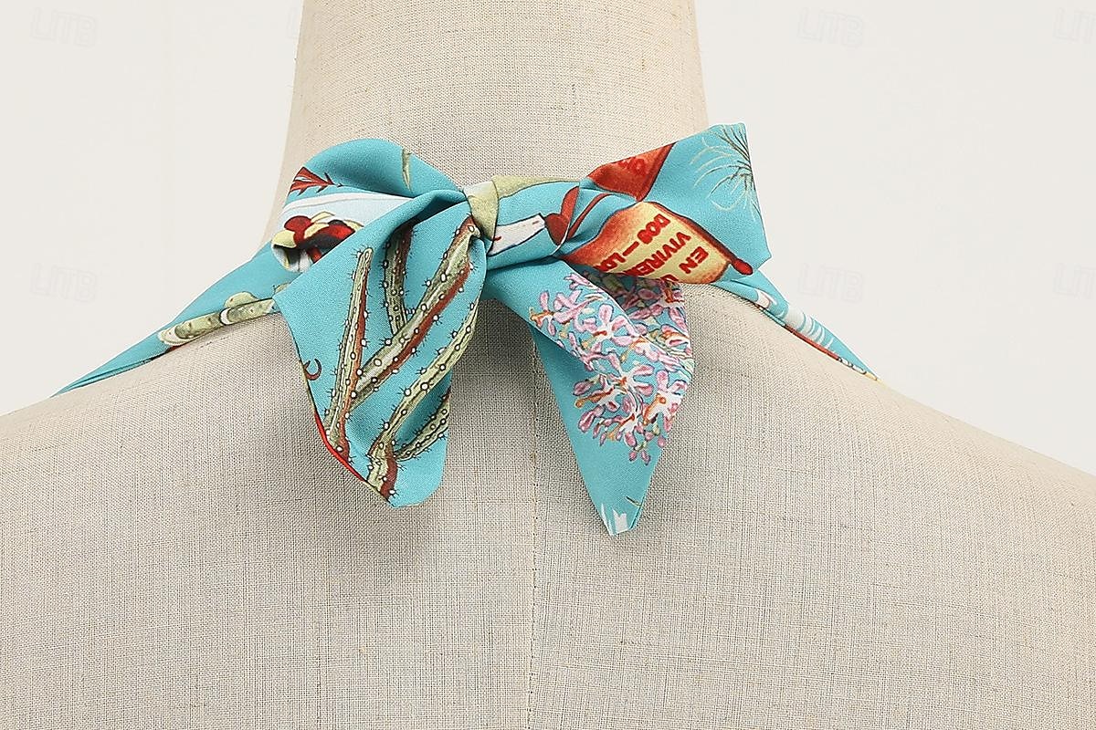 Retró 1950-es Rockabilly Swing ruha Flare ruha A-vonalú Kötőfék nyaka Női Farsang Zsúr Alkalmi / Napi Retro témájú buli Felnőttek Ruha Tavaszi nyár 2025 - $28.99 –P3
