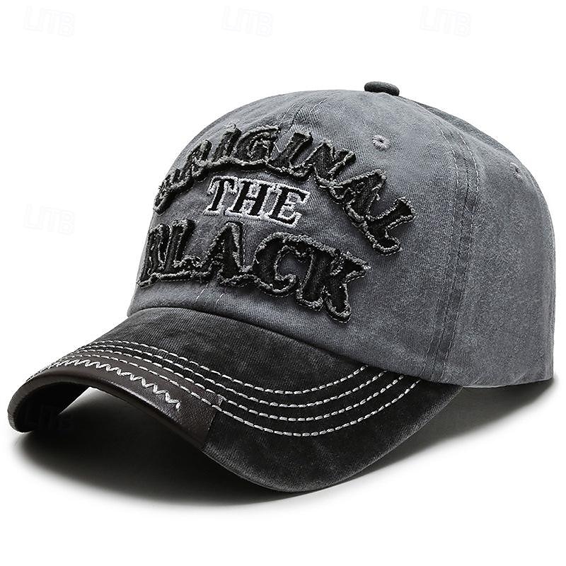 Herre Baseballcaps Solhatt Trucker Hat Svart Navyblå Bomull Broderi Årgang Mote Fritid Gate Daglig Bokstaver Justerbare Solkrem Pustende 2026 - $13.49 –P5