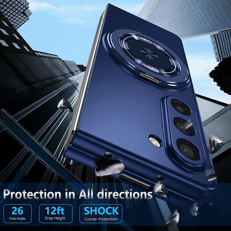 Phone Case For Samsung Galaxy Z Fold 7 Z Fold 6 Z Fold 5 Z Fold 4 Z Fold 3 Flip Cover Ring Holder Magnetic Support Wireless Charging Armor PC 2025 - $22.99 –P2
