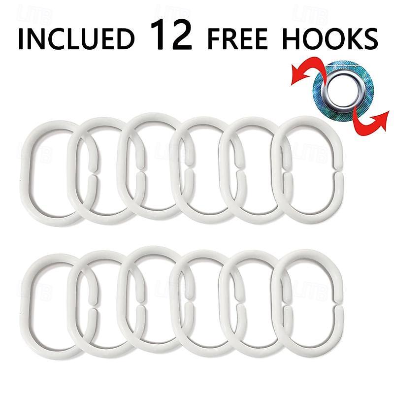 Shower Curtain with 12 Hooks 180cm*180cm(70"*70") Polyester Machine Washable Waterproof Vintage Fake Door Barn Pattern 2025 - $19.99 –P16