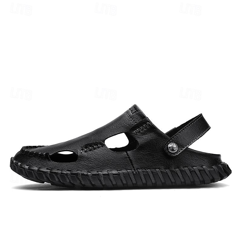 Homens Sandálias Sandálias rasas Sandálias De Moda Chinelos ao ar livre sapatos feitos à mão Caminhada Casual Estilo Praia Diário Escritório e Carreira Pele Napa Tecelagem voadora Respirável de 2025 por $54.99 -P9