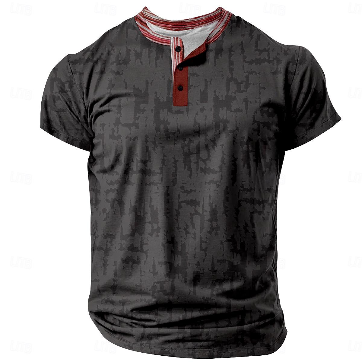 Men's Color Block Henley Shirt Short Sleeve 3D Print Fashion Designer Comfortable Daily Summer Black White Blue Khaki Henley Henley T-Shirt 2025 - $21.99 –P6