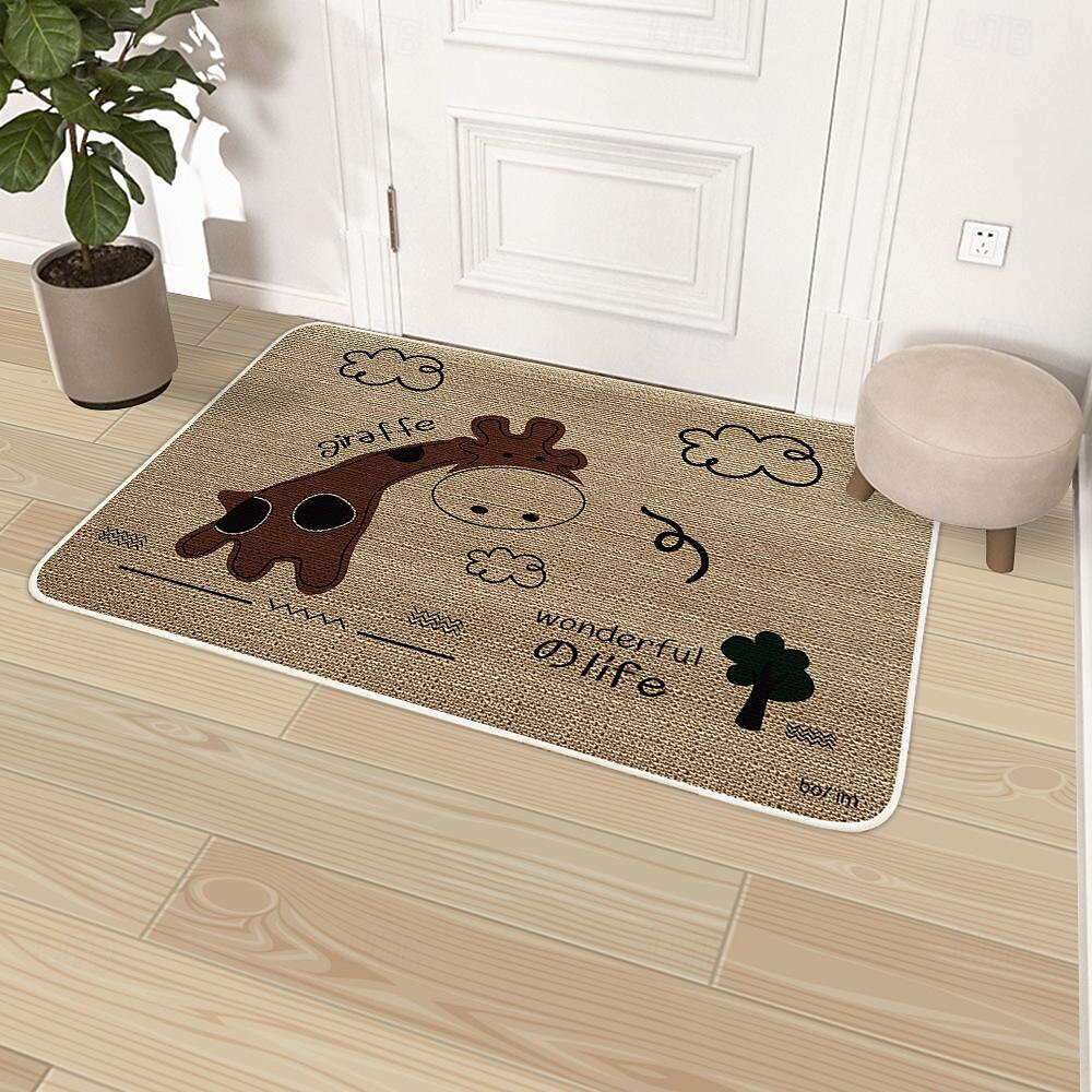 summer fishes dørmatte kjøkkengulvmatter sklisikker vaskbar, absorberende innendørs dørmatte myk lin entréteppe skittfanger for kjøkken/spisestue/soverom 2025 - $16.99 –P7
