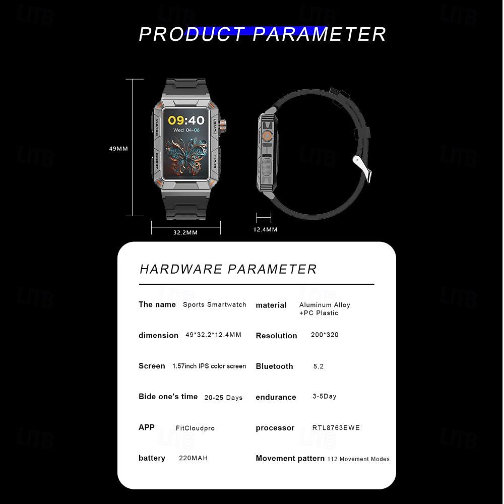696 MT88 Εξυπνο ρολόι 1.57 inch Έξυπνο ρολόι Bluetooth ΗΚΓ + PPG Βηματόμετρο Υπενθύμιση Κλήσης Συμβατό με Android iOS Γυναικεία Άντρες Κλήσεις Hands-Free Υπενθύμιση Μηνύματος IP 67 Θήκη ρολογιού 32 mm 2025 - $51.99 –P15