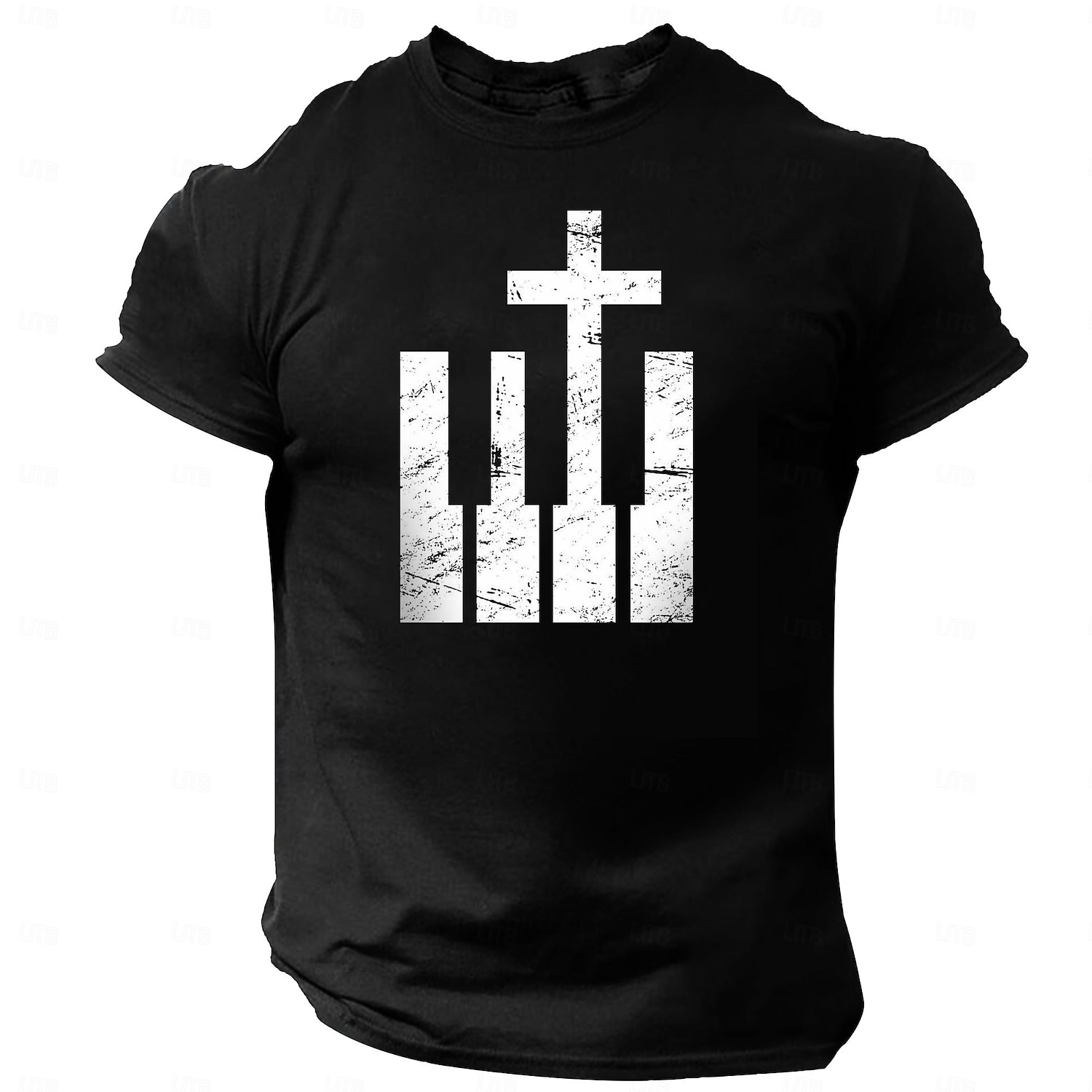 Herren T-Shirt Glauben an Jesus Kreuz Grafikdesign - Christlicher religiöser Lebensstil kurzärmliges Oberteil 2026 - $17.49 –P12