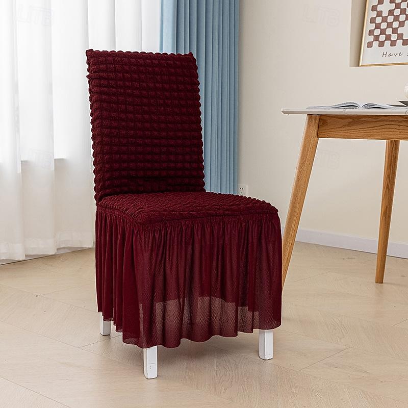 1 kpl uusi tuolinpäällinen kuplamuovilla hameen helma all inclusive olohuone ruokapöydän tuolinpäällinen universaali paksunnettu instagram-tyyli 2025 - $20.99 –P7