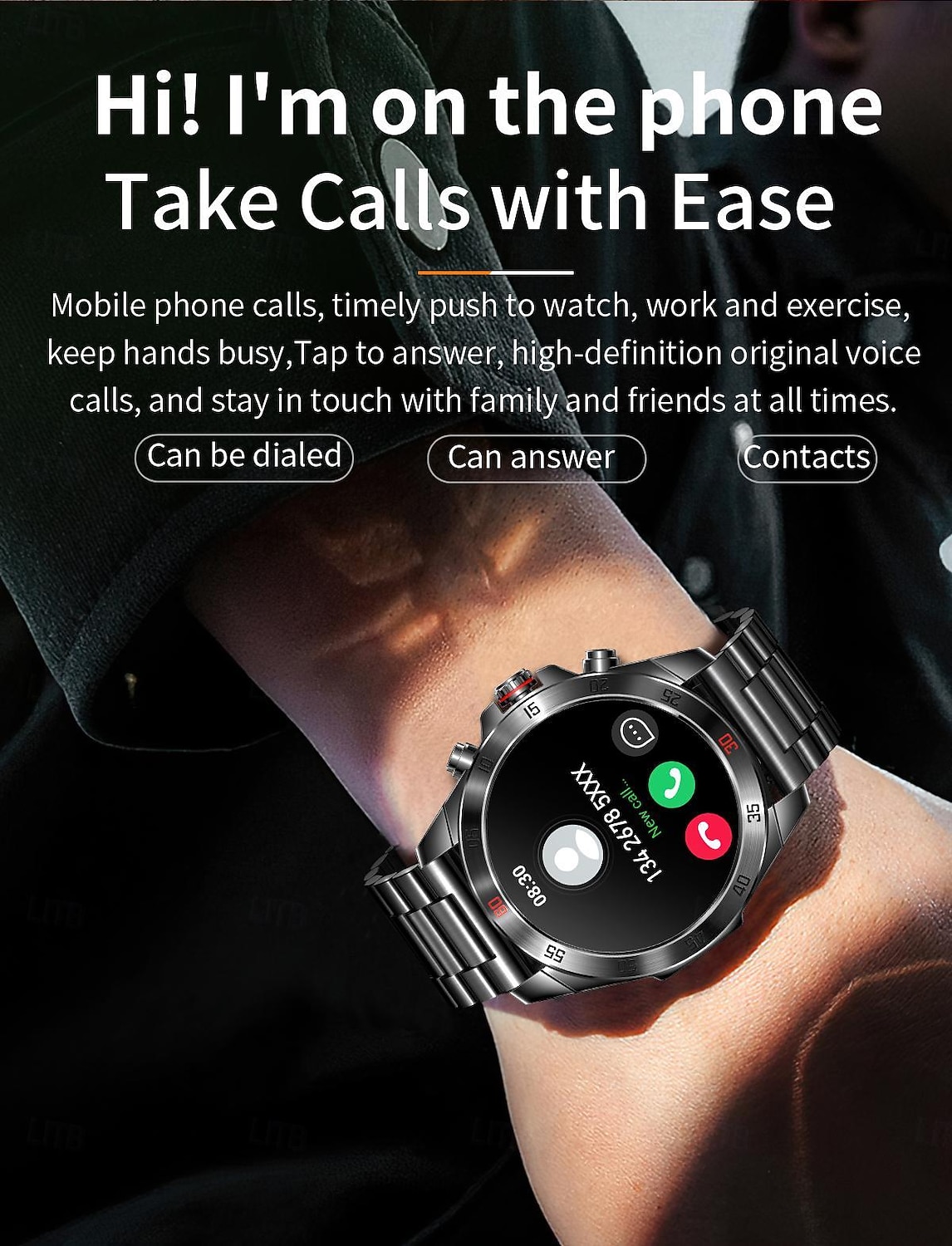 2025年 LOKMAT COMET PLUS スマートウォッチ 1.43 インチ スマート·ウォッチ ブルートゥース 歩数計 着信通知 アクティビティトラッカー と互換性があります Android iOS 女性 男性 長時間スタンバイ ハンドフリーコール 防水 IP68 54mmウォッチケース  コレクション – $72.99 –P4