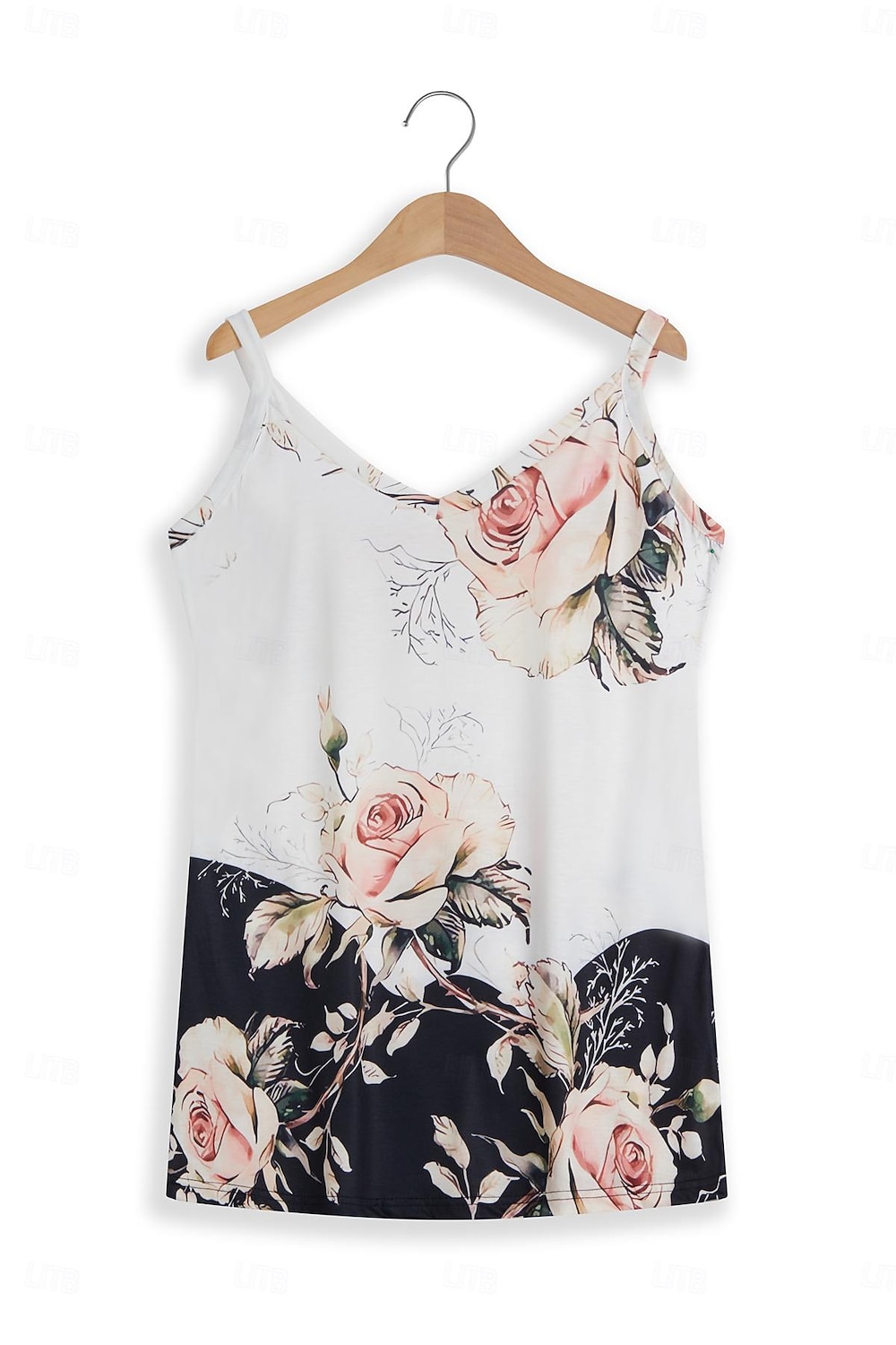 Débardeur sans manches basique à imprimé floral pour femmes tunique col en V haut décontracté vacances noir blanc jaune bleu de 2025 ? $19.99 –P7