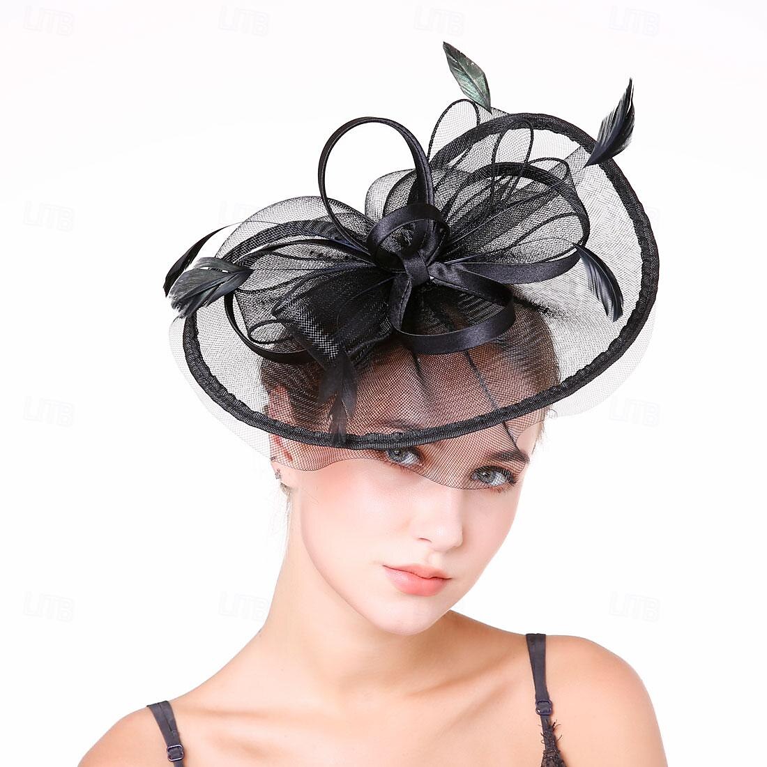 Elegancja Nakrycie głowy Kapelusz Fascynatory Fascynator Dama Strój na bal maskowy Damskie derby Wesele Ascot Dla dorosłych Kapelusz Wiosna i lato 2026 - $39.99 –P3