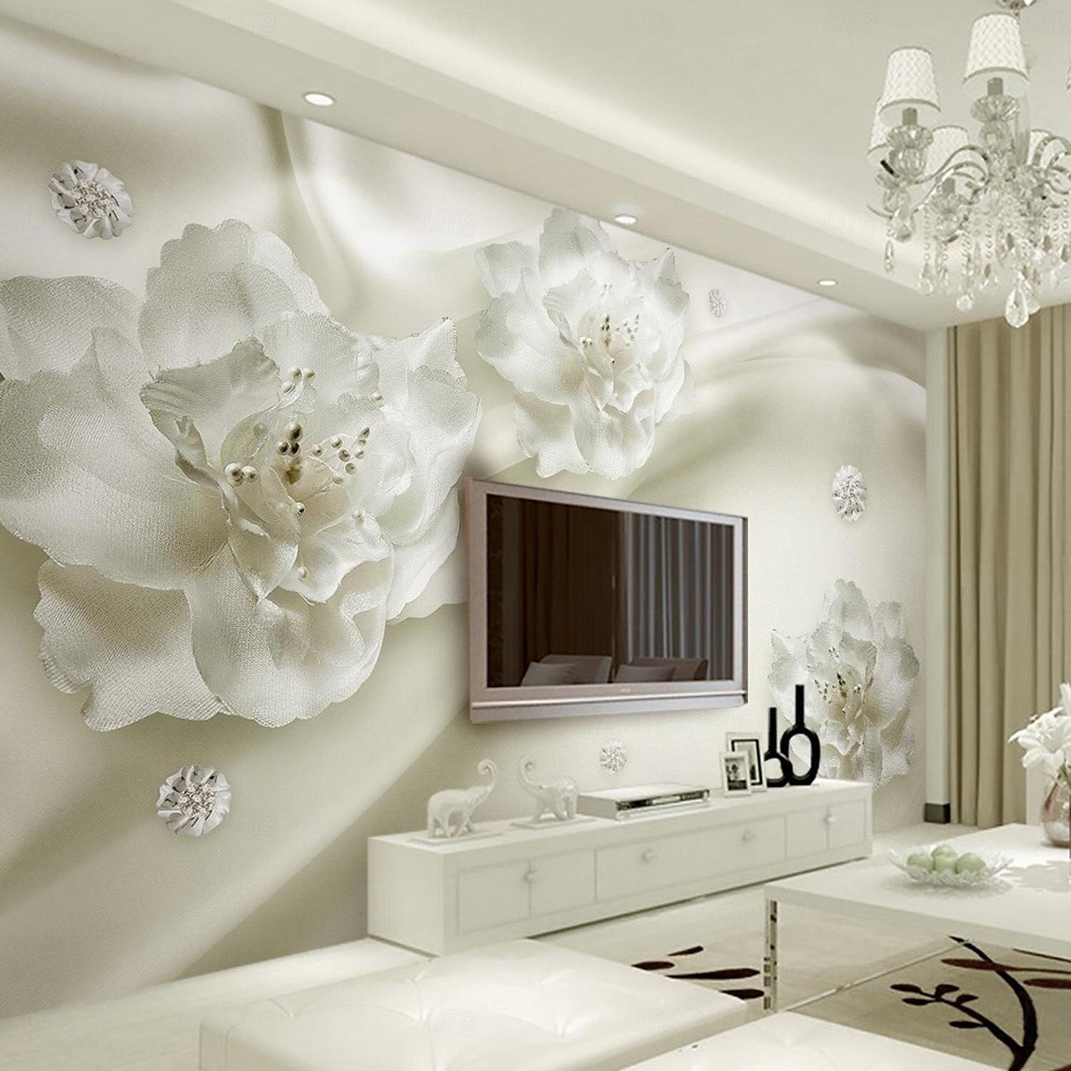 cool wallpapers 3d bloemen behang muurschildering rol wandbekleding sticker verwijderbaar pvc/vinyl materiaal zelfklevend/klevend vereist muurdecor voor woonkamer keuken badkamer 2025 - $15.49 -P1