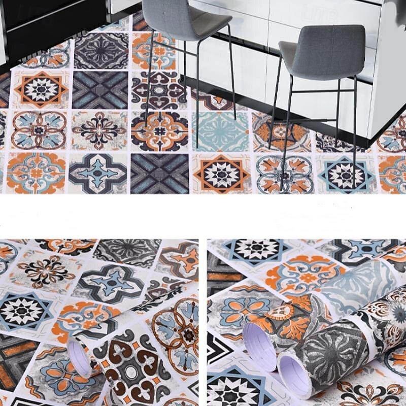 Anti Slip Flooring For Kitchen And Bathroom Thickened Balcony Flooring Wallpaper Self-Adhesive Waterproof PorcelainBrick Sticker 3 Meters 2025 - $23.99 –P7