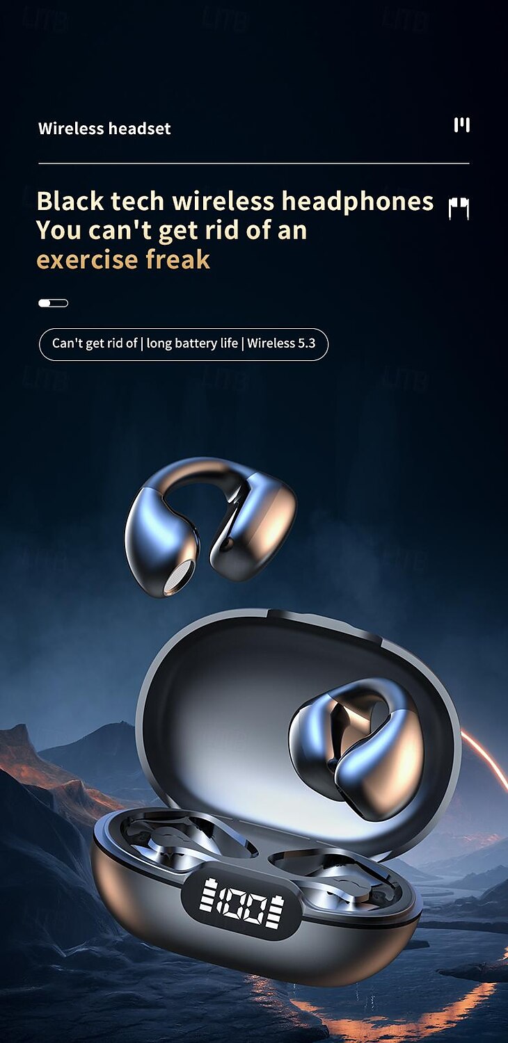 Bone Conduction TWS Wireless Headphones Bluetooth Gaming Headsets LED Digital Display HiFi Noise Canceling Sports Earphones 2025 - $18.99 –P1