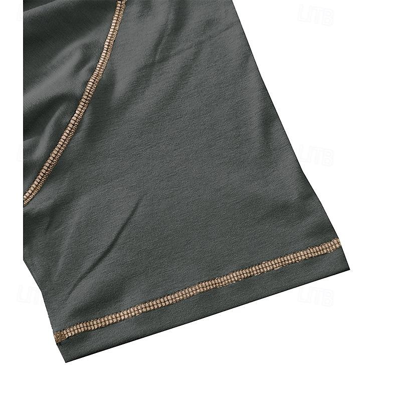 Men's Button T Shirt T Shirt Henley Shirt Short Sleeve Shirt Short Sleeve Henley Summer Color Block Solid / Plain Color Fashion Designer Fashion Vacation Street Going out Dark Grey Wine Black Top Tee 2025 - $26.99 –P2