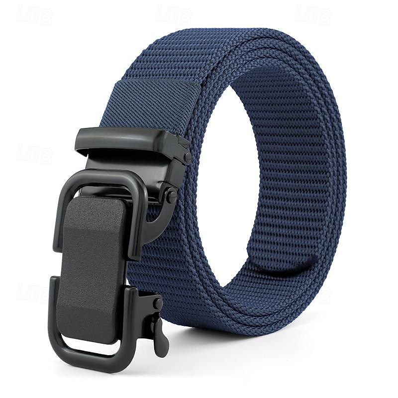 Herren Gürtel Nylongürtel Outdoor-Gürtel mit Metallschnalle Automatische Schnalle Nylon Verstellbar Schwerlast Einfach Schwarz Marineblau Outdoor Täglich Taillengürtel 2026 - $7.99 –P4