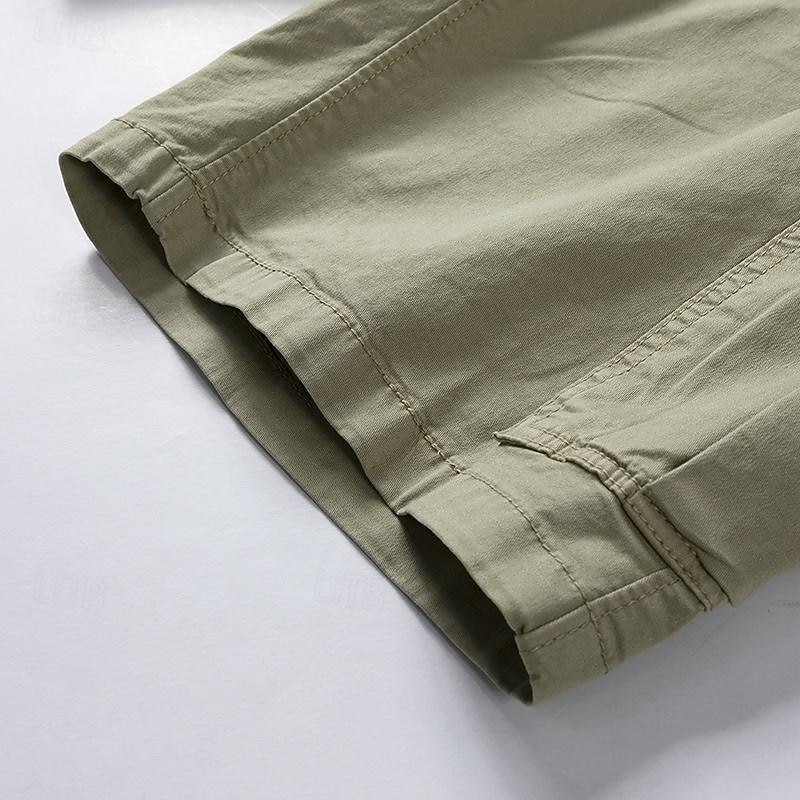 Men's Tactical Shorts Cargo Shorts Shorts Buttons Drawstring Elastic Waist Plain Wearable Short Outdoor Daily Going out Fashion Classic Black Army Green 2025 - $35.99 –P10