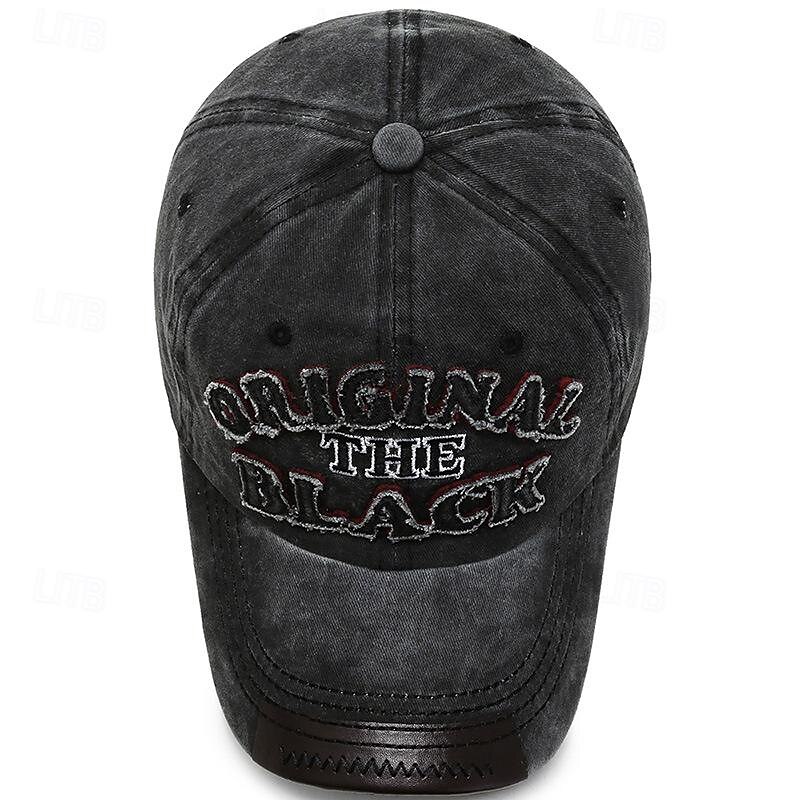Herre Baseballcaps Solhatt Trucker Hat Svart Navyblå Bomull Broderi Årgang Mote Fritid Gate Daglig Bokstaver Justerbare Solkrem Pustende 2026 - $13.49 –P7