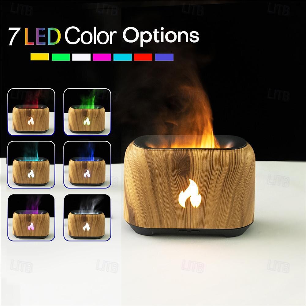 Umidificatore d'aria a vulcano LED Smart Light umidificatore profumato a fiamma lampada a cristallo di sale dispositivo per olio essenziale diffusore di aromi per la casa del 2025 a $28.99 –P1