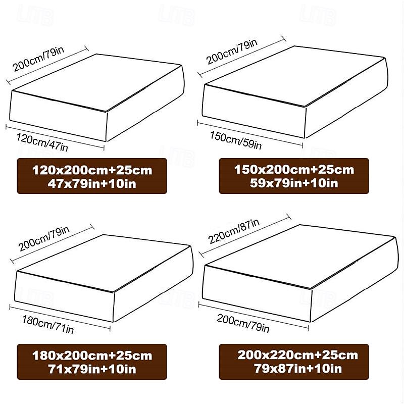 Cooling Satin Fitted Sheet Solid Color Mattress Cover with Elastic Band Bedsheet Single Double Queen King Size Fit Sheet 2025 - $18.49 –P1