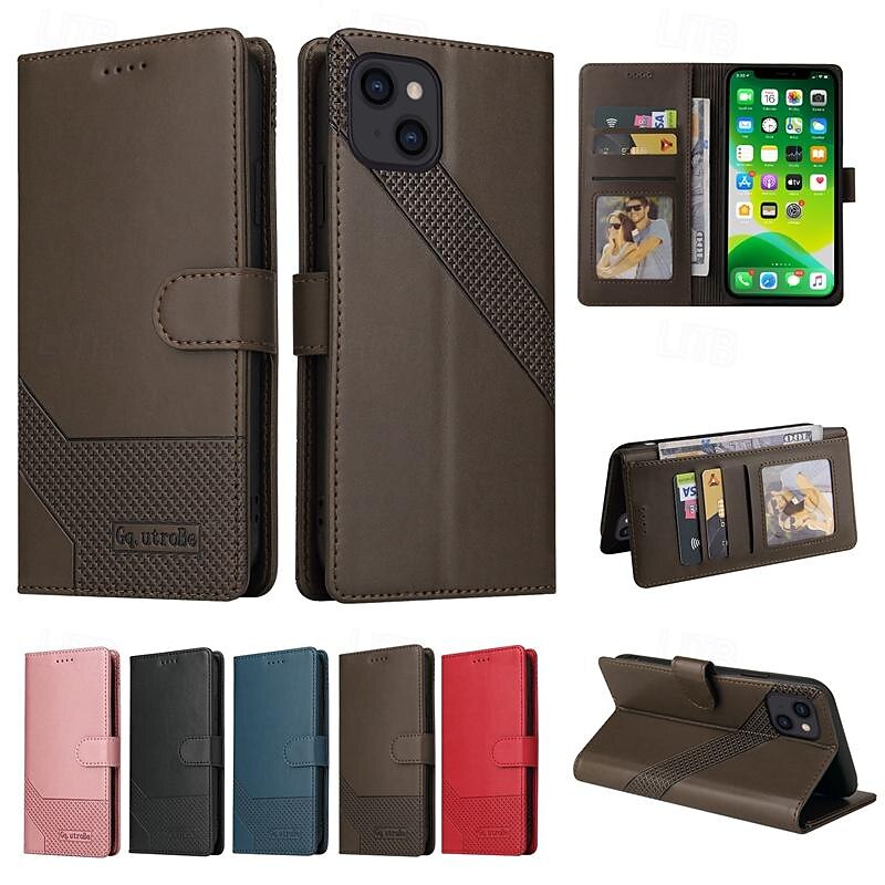 telefon Kılıf Na iPhone 15 Pro Max iPhone 14 13 12 11 Pro Max Plus Mini SE Etui na karty portfela Magnetyczne Ochrona całego ciała Stopka Retro TPU Skóra PU 2025 - $17.99 –P1