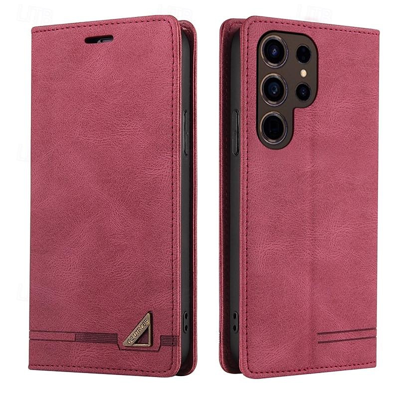 2025年 Samsung Galaxy S24 S23 S22 S21 S20 Ultra Plus FE A54 A34 A14 Note 20 10 S25 Ultra ウォレットケース マグネティックフルボディプロテクティブキックスタンドレトロTPU PUレザー  コレクション – $17.99 –P10