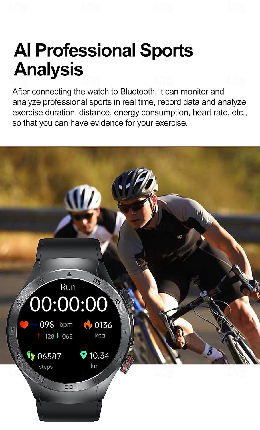 Laser Physiotherapy Blood Glucose Smart Health Watch Fitness Running Watch Bluetooth Temperature Monitoring Pedometer Compatible with Android iOS Women Men IP67 Waterproof 2025 - $97.99 –P12