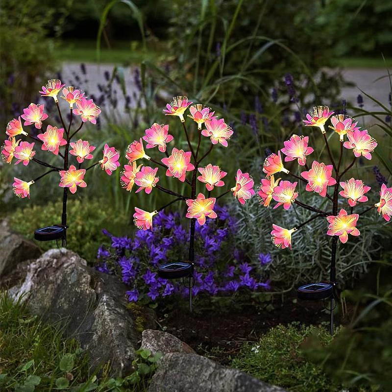 светодиодный имитационный цветок на солнечной батарее, 8 режимов, светильник для газона, цветок камелии, уличный водонепроницаемый садовый светильник, вилла, парк, двор, лужайка, дорожка, ландшафтное 2026 - $21.99 –P11