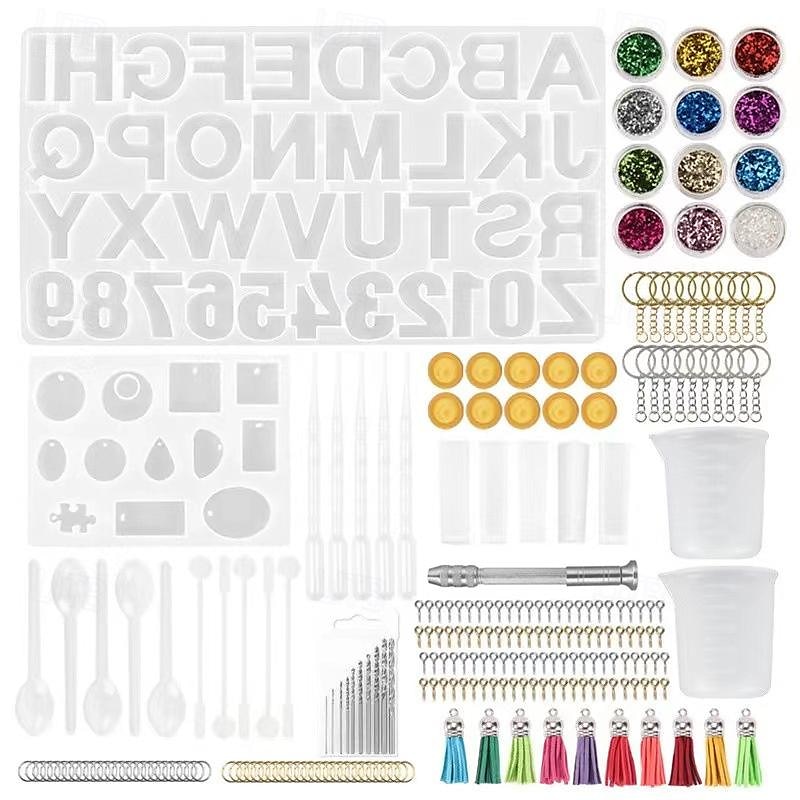 goutte à goutte adhésif pendentif miroir moule en silicone bricolage résine époxy clé pendentif outil lettre silicone moule de 2025 ? $46.99 –P8