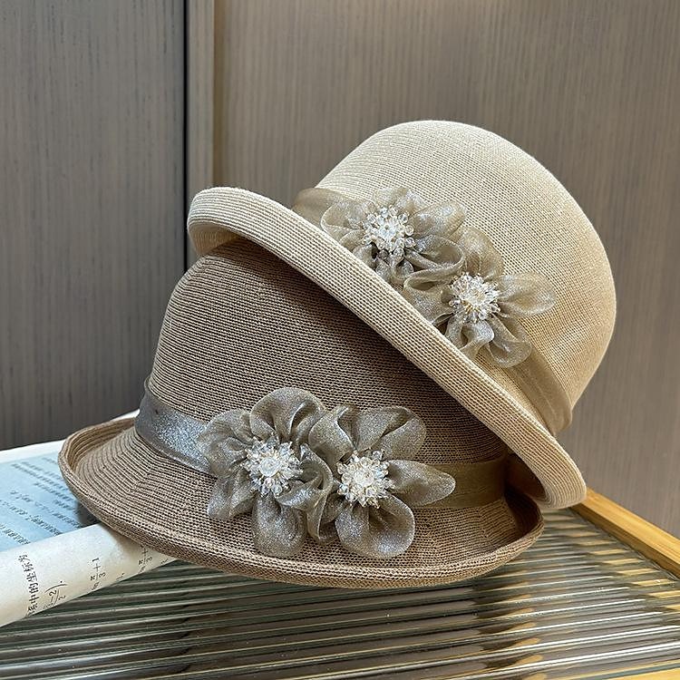 fascinators berretto Copricapo Acrilico / cotone Paglia Cappello a bombetta / cloche Cappelli da pescatore Cappello di paglia Informale Per eventi Elegante Vintage Con Con diamantini Piume Copricapo del 2025 a $42.99 –P2