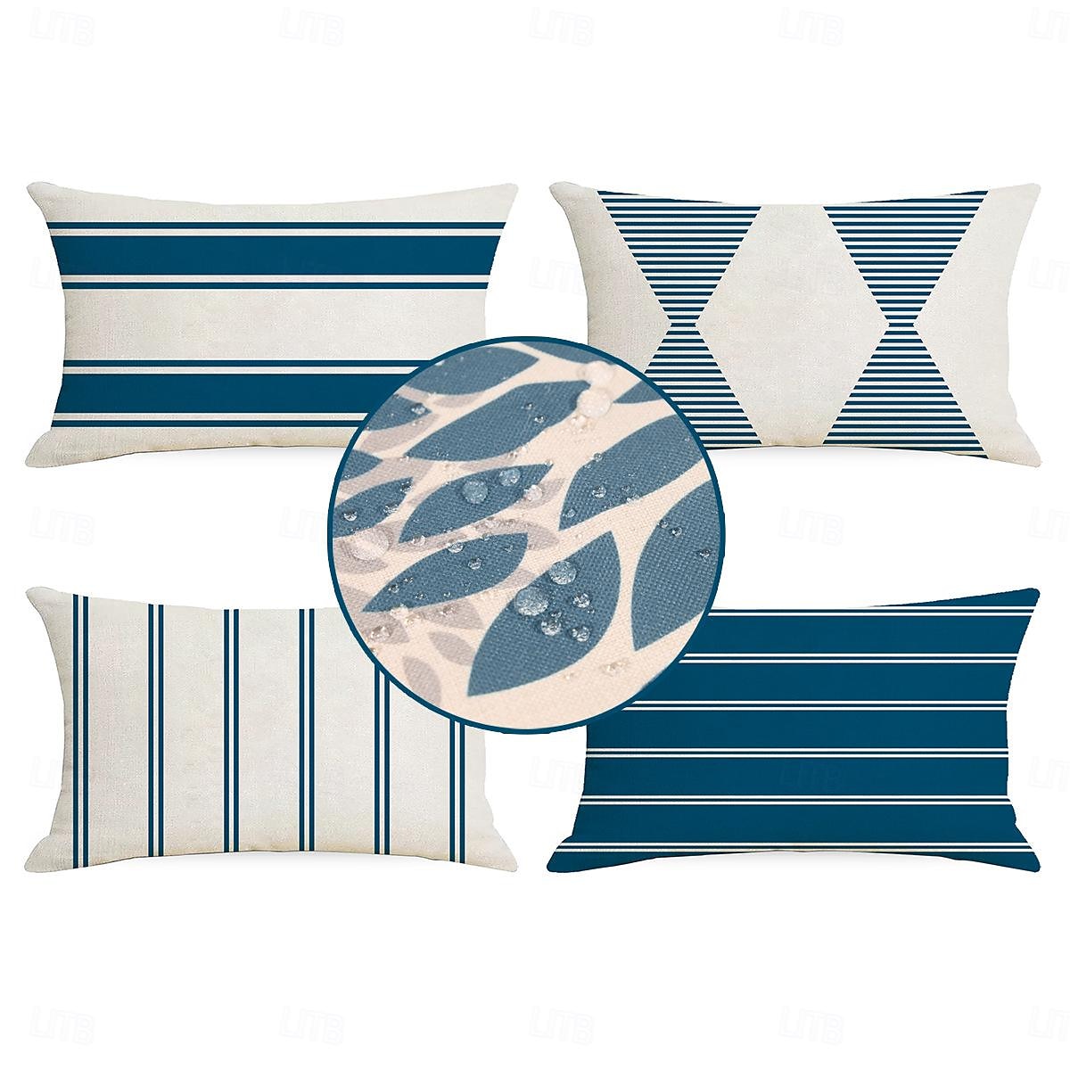 4pcs Set Outdoor Waterproof Pillow Covers Home Room Decoration for Patio Garden Livingroom Bedroom Geometric 2025 - $22.99 –P3