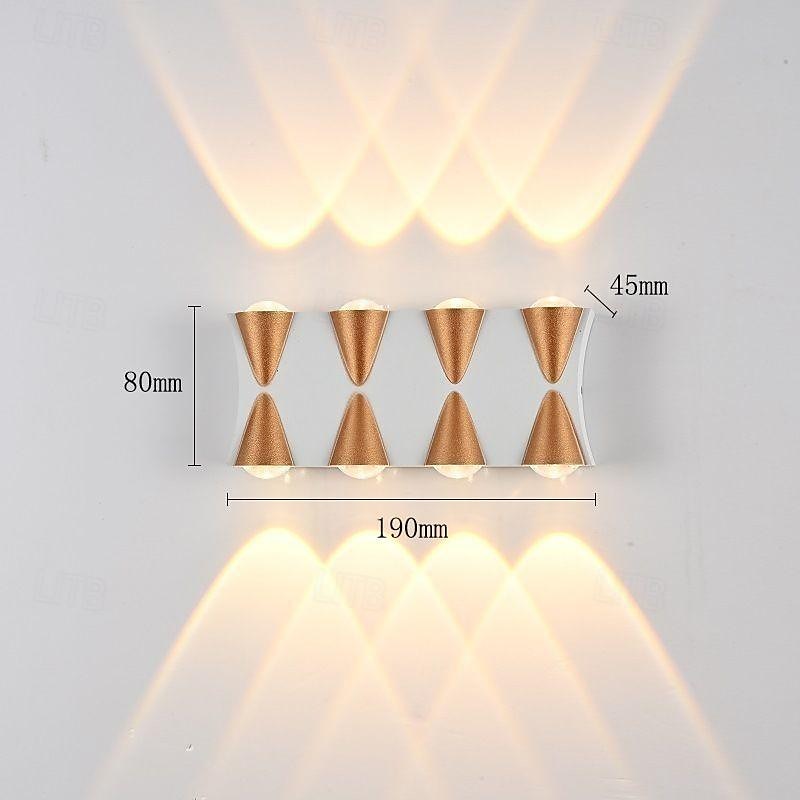 lampada da parete a led 2/3/4/5 teste esterno impermeabile in vetro alluminio 90 cm moderno creativo luce bianca calda corridoio balcone ip65 85-265 v del 2026 a $46.99 –P2