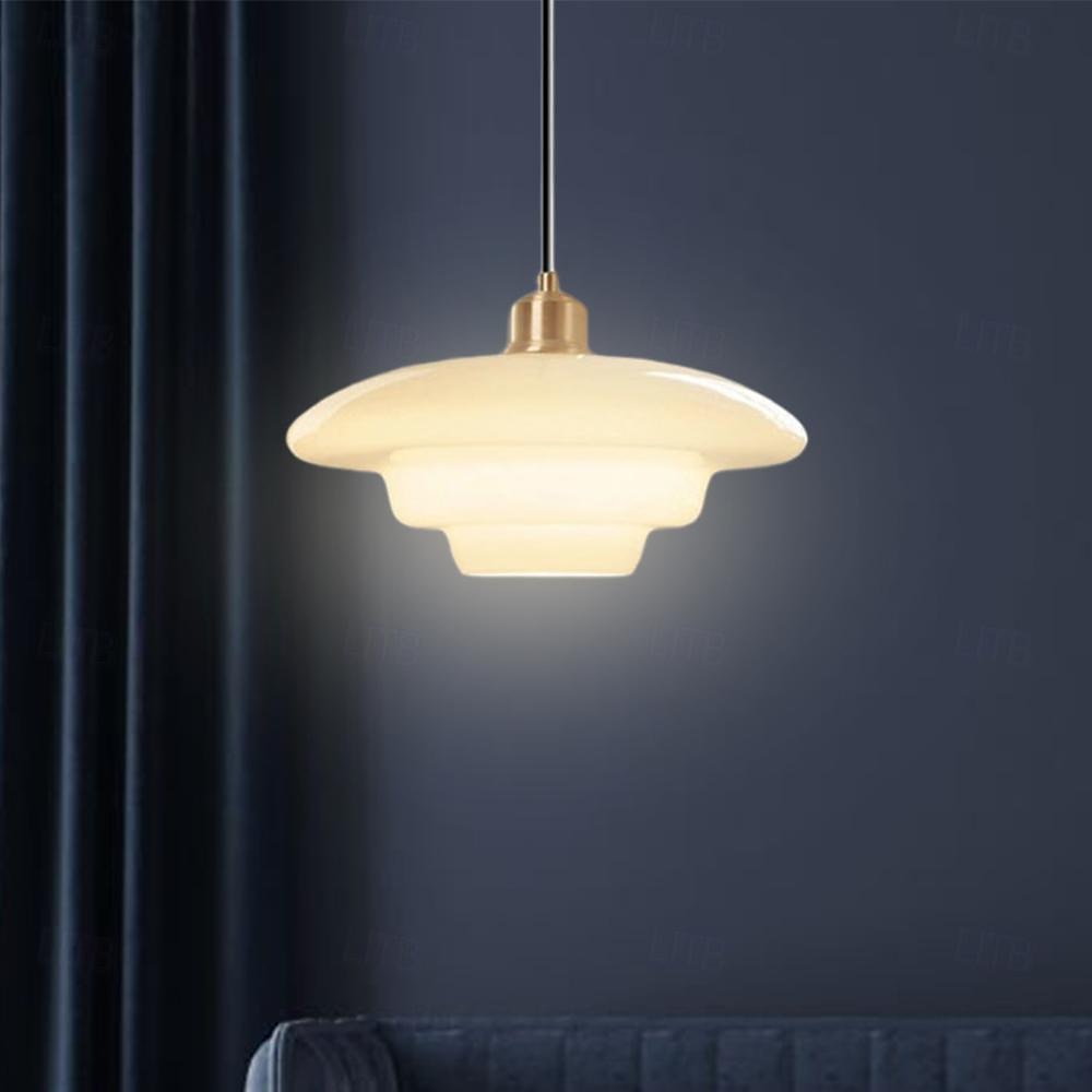 Tambour de ferme plafonnier semi-encastré en verre de lait luminaires de couloir lustre de plafond grand poteau en or éclairage nordique moderne du milieu du siècle pour salle à manger plafond de 2025 ? $249.99 –P11