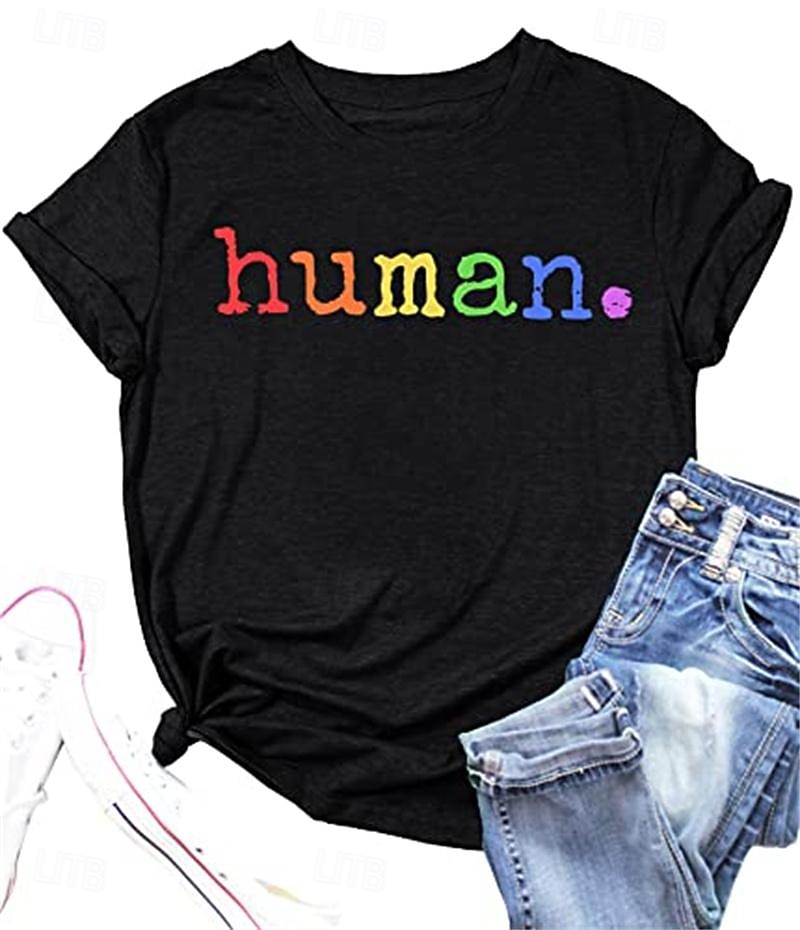 Tricou Cămăși Pride Curcubeu Uman Casual Stil de strada Tricou lesbiană pentru Pentru femei Adulți Ștanțare la cald pentru Halloween Carnaval Mascaradă Parada Mândriei Luna Mândriei 2026 - $15.49 –P7