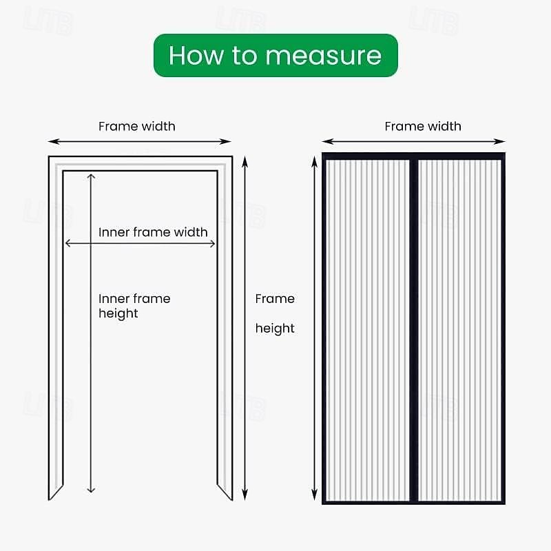 Magnetic Door Screen Mesh Screen Door Simple Beautiful Magical Mesh Screen Window Door Hands Free Magnetic Door Screen Automatic Closing Summer Curtain Net 2025 - $18.49 –P1