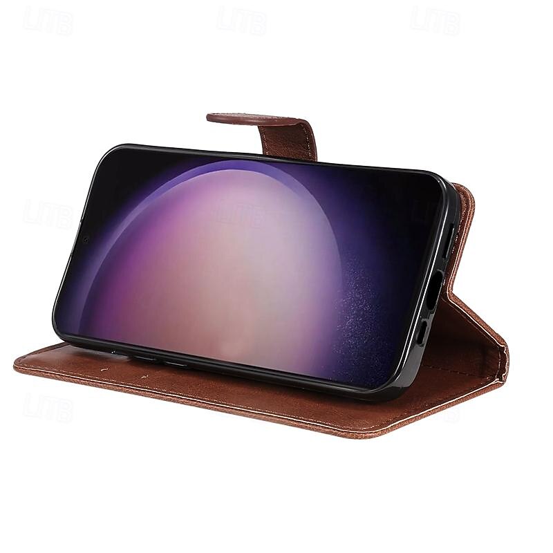 Phone Case For Samsung Galaxy S24 S23 S22 S21 S20 Ultra Plus FE A54 A34 A14 S25 Ultra Wallet Case Magnetic Full Body Protective with Wrist Strap Retro TPU PU Leather 2025 - $14.99 –P13