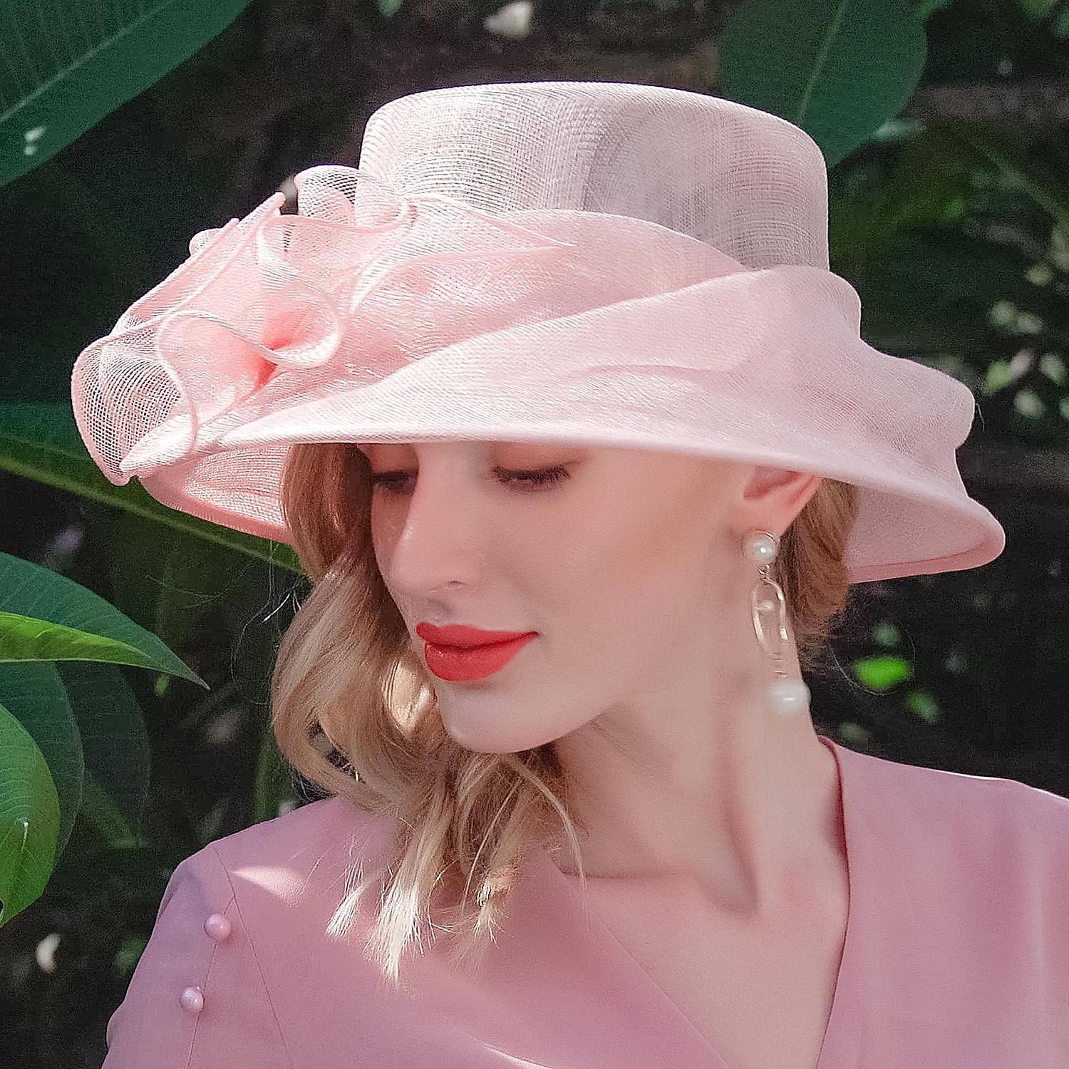 Palarie In Pălărie Vară Clop Palarie de soare Nuntă Petrecere ceai Elegant Nuntă Cu Culoare Pură Partea Dantela Diadema Articole Pentru Cap 2026 - $74.99 –P1