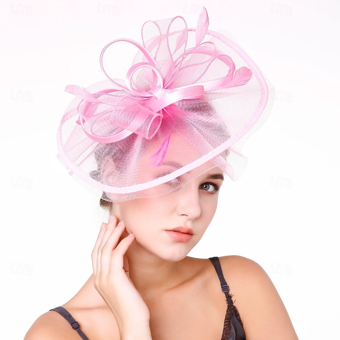 Elegancja Nakrycie głowy Kapelusz Fascynatory Fascynator Dama Strój na bal maskowy Damskie derby Wesele Ascot Dla dorosłych Kapelusz Wiosna i lato 2026 - $39.99 –P1