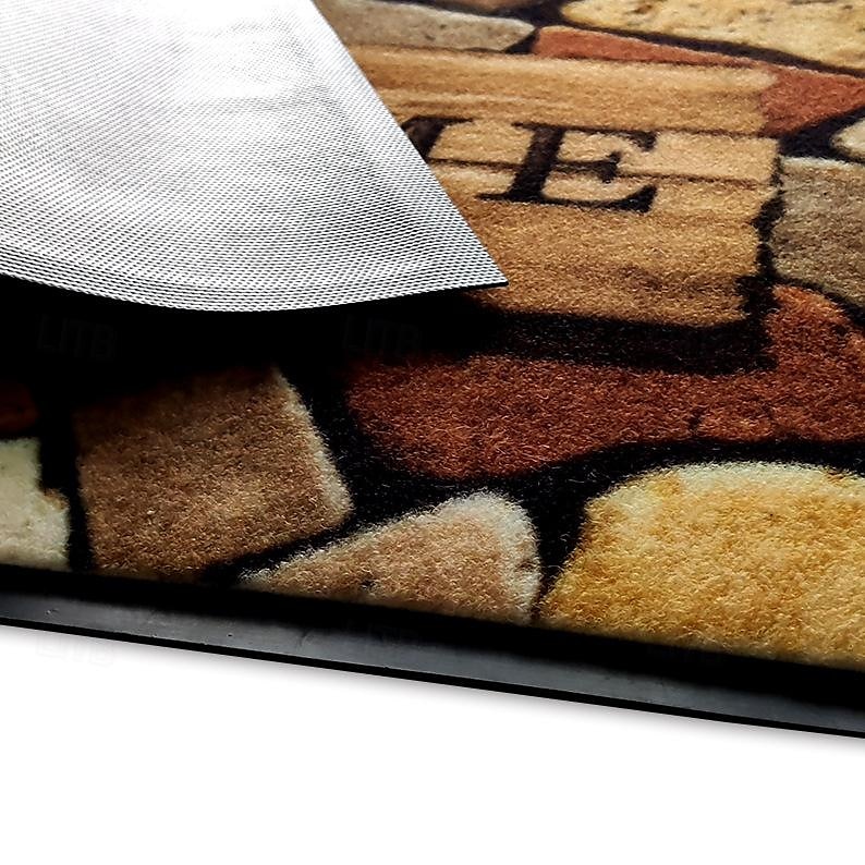 Outdoor Flocked Door Mat Cobblestone Entry Mat Floor Mat Non-Slip Area Rug Oil Proof Rug Indoor Outdoor Mat Bedroom Decor Bathroom Mat 2025 - $30.99 –P2