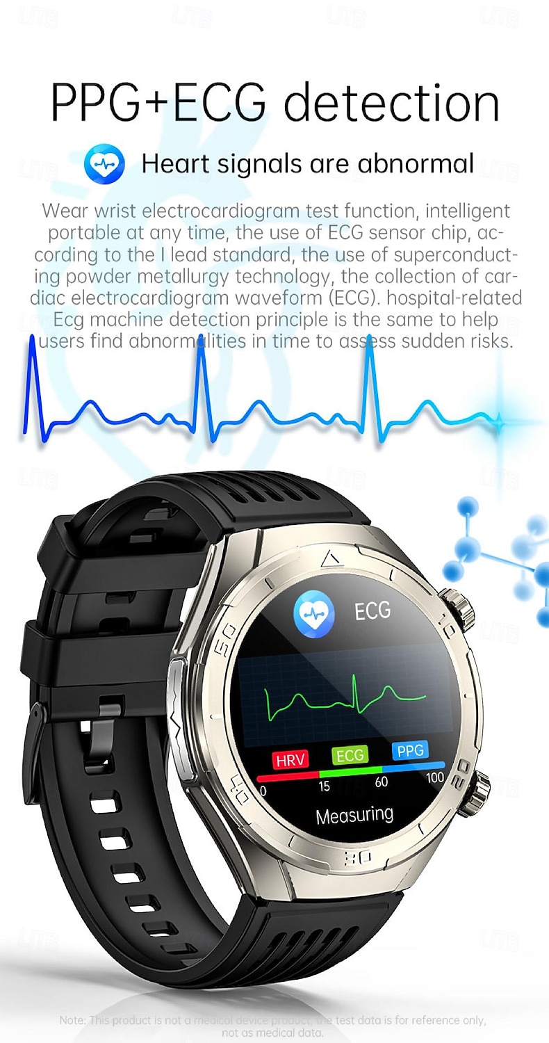 696 FD02 Smart Watch 1.46 inch Smartwatch Fitness Running Watch Bluetooth ECG+PPG Pedometer Call Reminder Compatible with Android iOS Women Men Hands-Free Calls Message Reminder IP 67 50mm Watch Case 2025 - $89.99 –P12